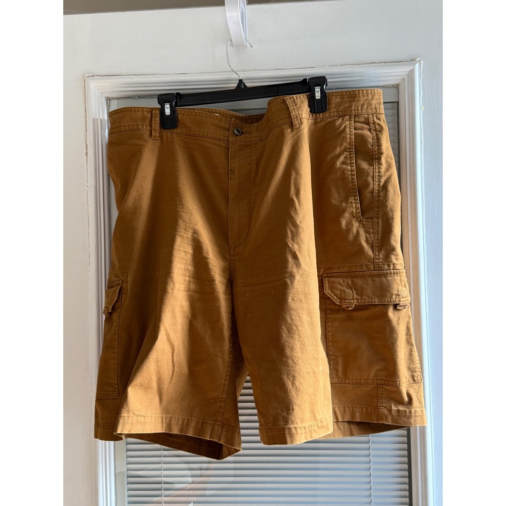 Orvis Cargo Shorts Mens 42 Brown Good Utility Cotton Stretch Gorpcore Outdoor